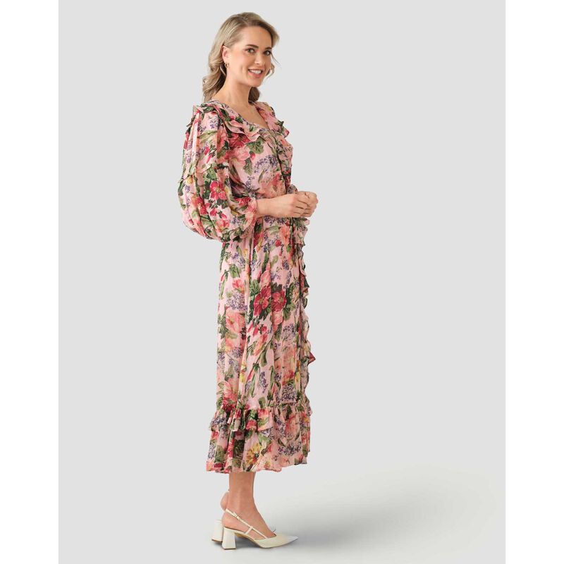 byTiMo Dotted Georgette Belt Dress image number 2